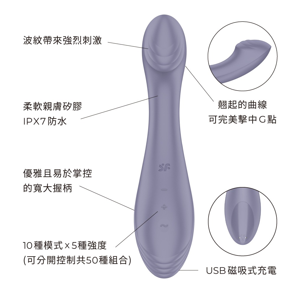 德國 Satisfyer G-Force G點棒 按摩棒-細節圖2