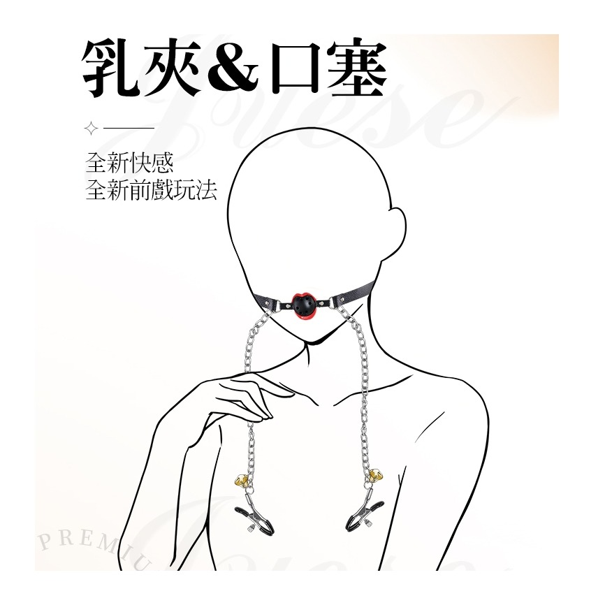 BDSM 色慾金鈴 口球乳夾-細節圖2
