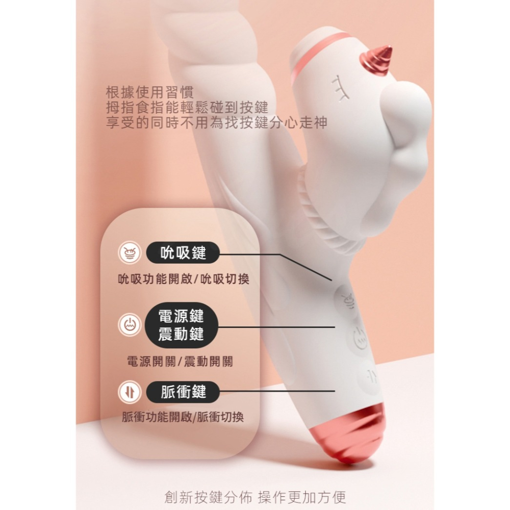 萌寵 獨角獸 脈衝吸吮 G點衝擊 按摩棒-細節圖9