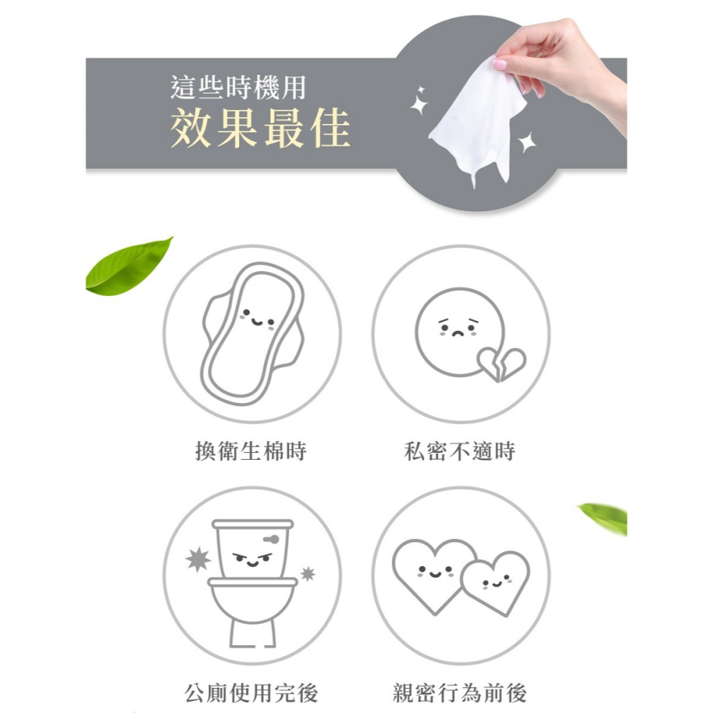 Relove 30秒私密肌弱酸 旅行單片裝 清潔濕紙巾 一盒/60入-細節圖5