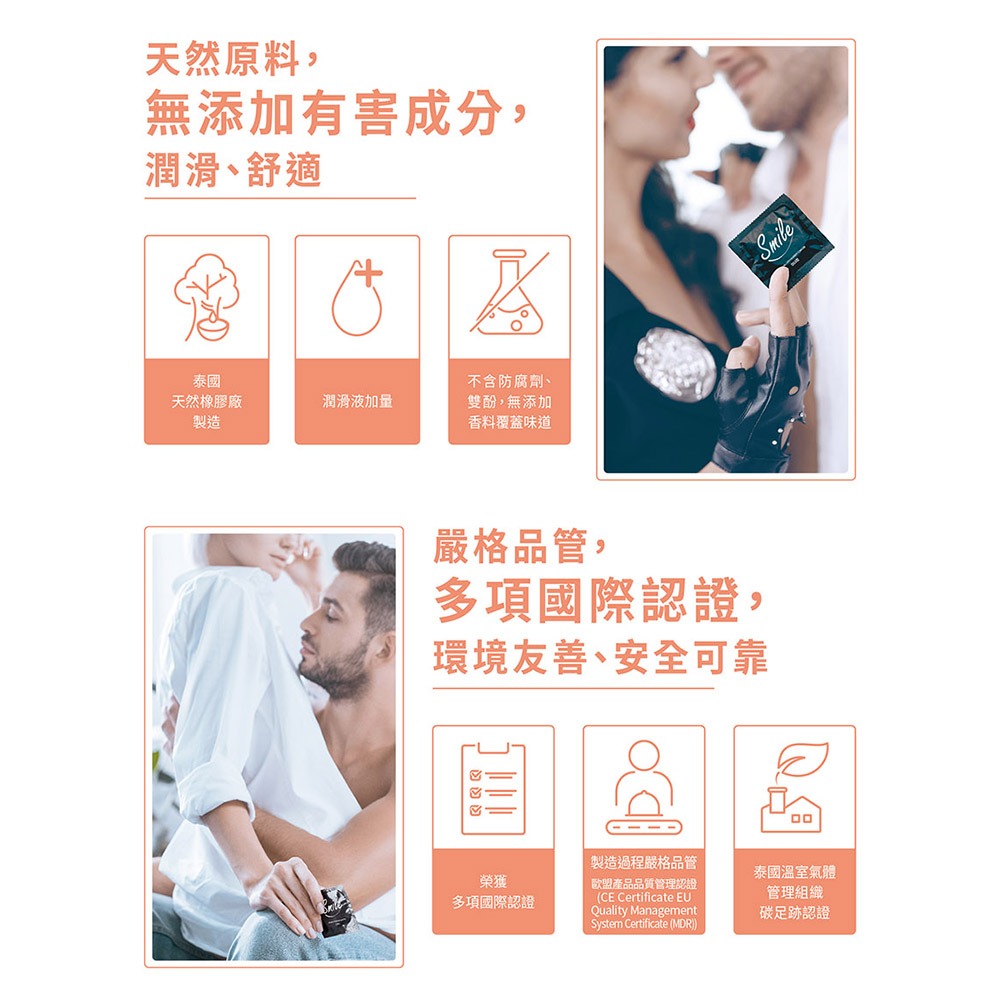 Smile史邁爾 顆粒 超薄型 飆馬型(含麻醉劑) 保險套 12入-細節圖3