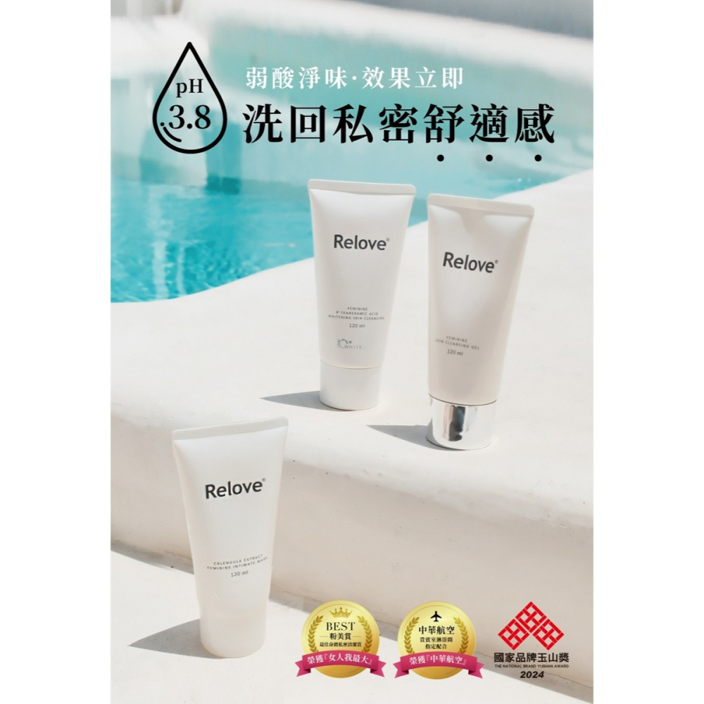 Relove 菸鹼醯胺 私密潔淨凝露 120ml + EX版 淨柔白桃 私密 晶球凝露 30ml-細節圖2