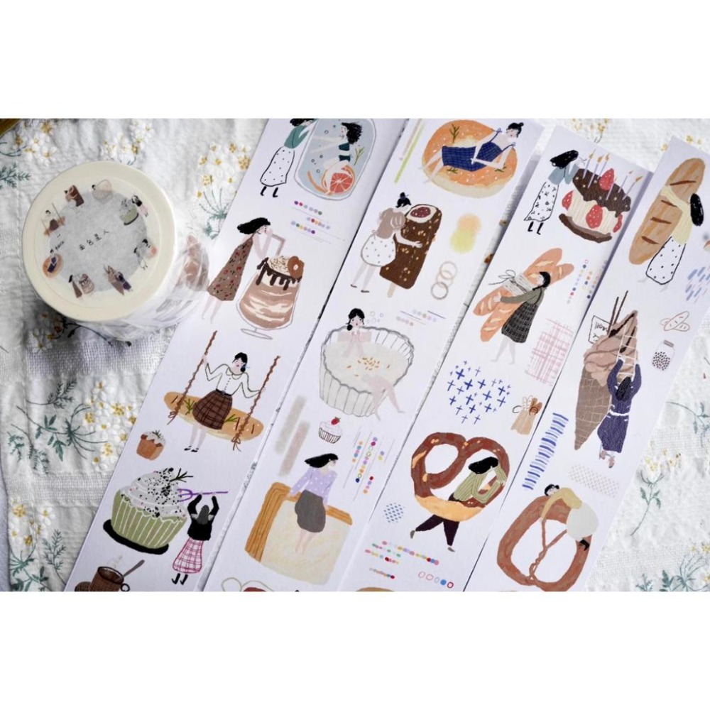 【NDL】玩樂的文具｜麵包星人_和紙膠帶｜手帳紙膠帶分裝 100 cm-細節圖4