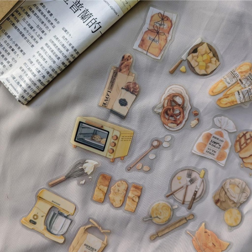 【NDL】INFEELME｜好日計畫系列_咖啡房 麵包坊 書畫屋_手帳裝飾素材貼紙 共三款-細節圖4