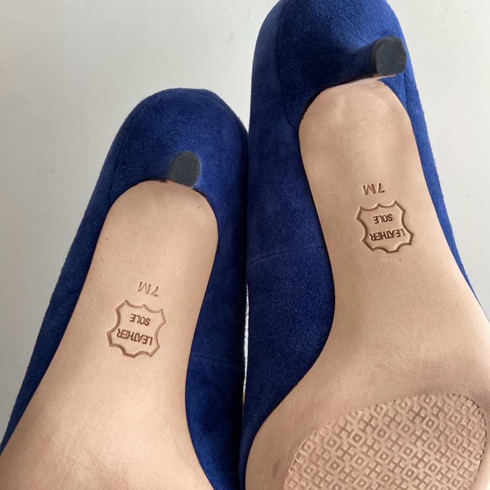 Tory burch blue 2025 suede shoes