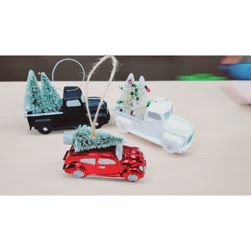 聖誕商品 聖誕卡車吊飾 3款可選-細節圖2