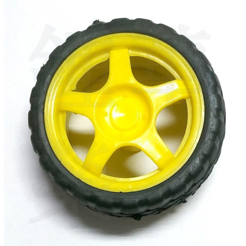 【馨月】智能小車輪胎 自走車 TT馬達配件 橡膠輪胎 輪子