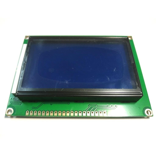 LCD 12864 藍底白字 綠底 液晶模組 中文字庫 圖形 串並口通用 ST7920 相容