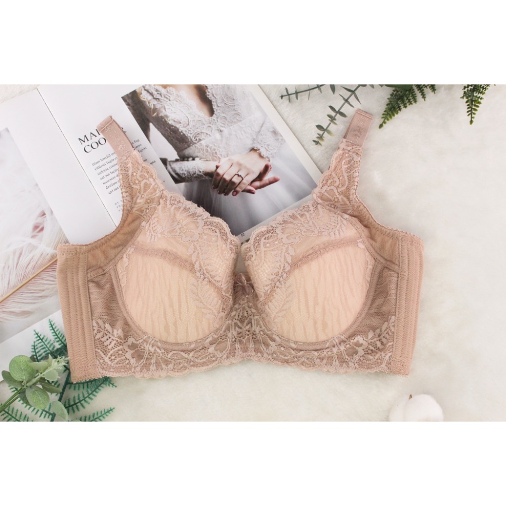 現貨【丹弗霓內衣】 E-F罩杯  大罩杯必買 蕾絲全罩杯  調整型機能內衣 手捧胸系列 膚色、粉紫色NO.6690-規格圖7
