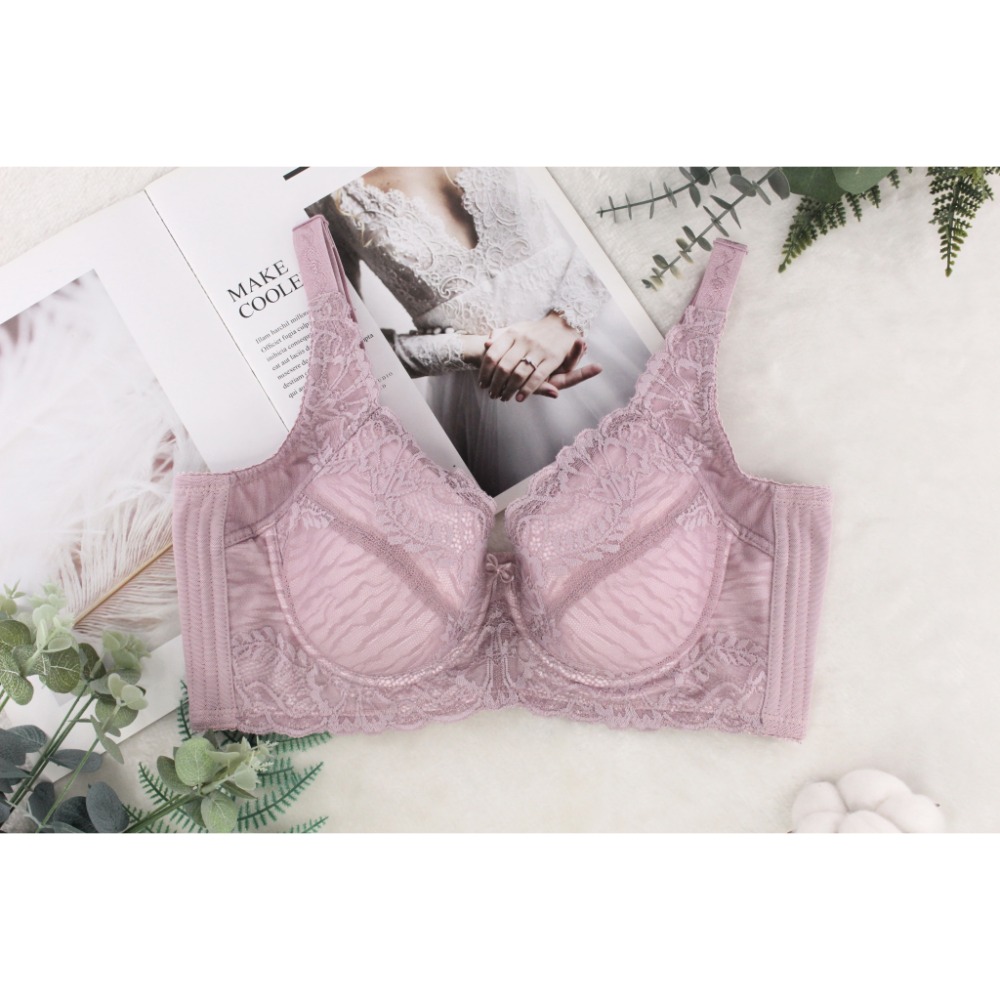 現貨【丹弗霓內衣】 E-F罩杯  大罩杯必買 蕾絲全罩杯  調整型機能內衣 手捧胸系列 膚色、粉紫色NO.6690-規格圖7