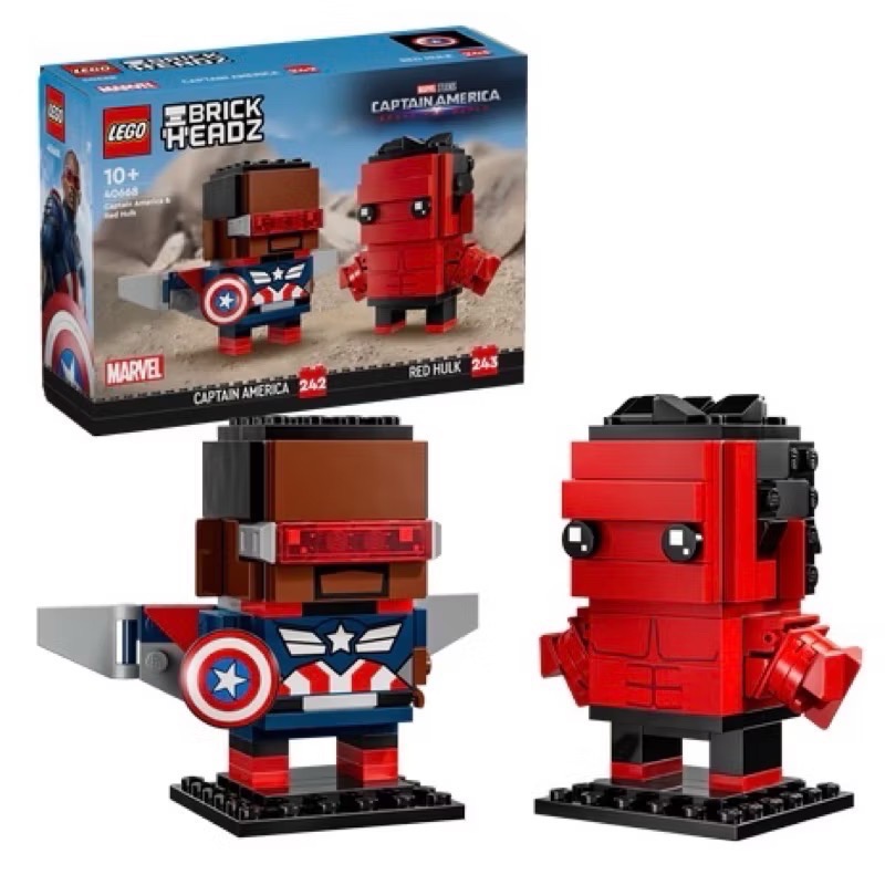 《好好。玩積木》 LEGO 40668 美國隊長和紅浩 Marvel BrickHeadz系列-細節圖3