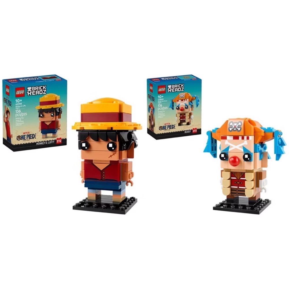 🐾好好。玩積木🐾 樂高 LEGO 航海王  40799 40800 魯夫 巴其 BrickHeadz 大頭系列-細節圖3
