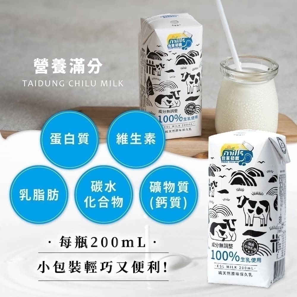 (店到店只能一箱)台東初鹿 100%保久乳-24瓶/箱-細節圖2