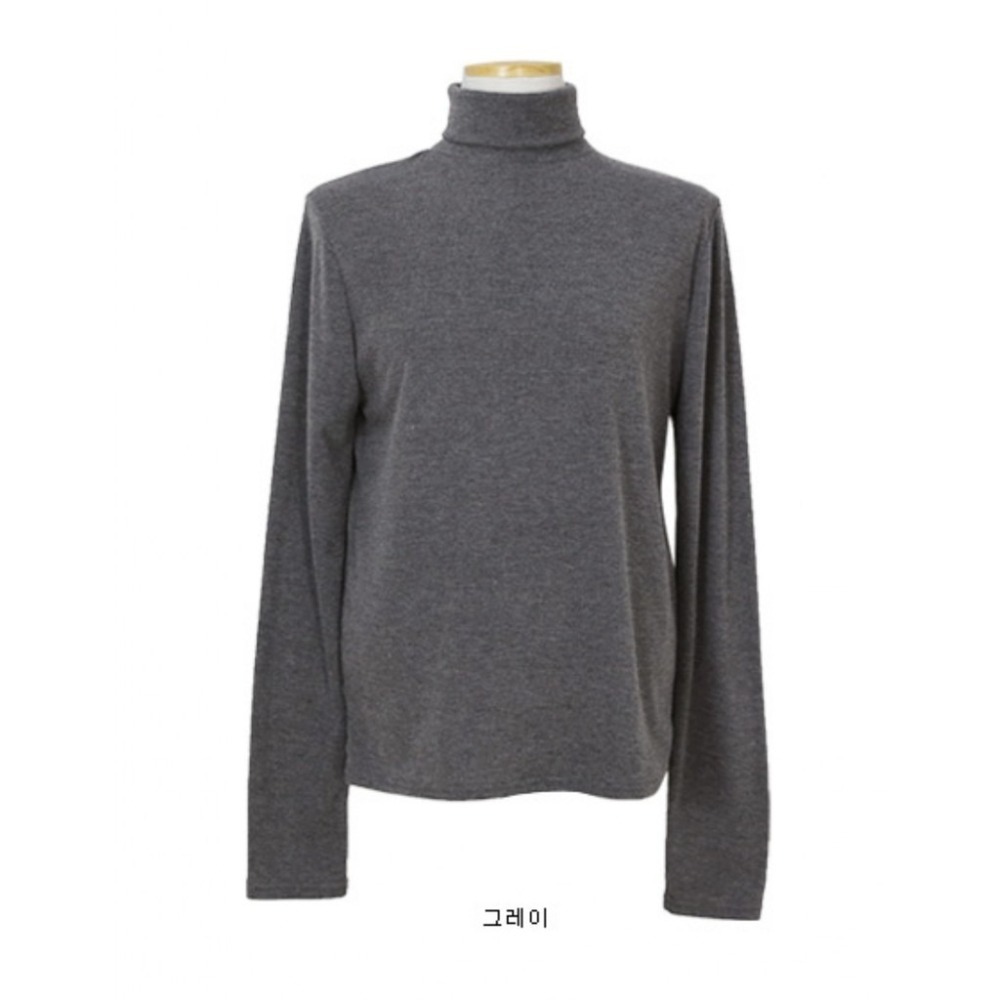 ［韓妞穿搭-現貨/售完不補］🇰🇷 F006 fromgirls自製款 內刷毛高領T 高領上衣 高領 刷毛 內搭 長袖-細節圖7