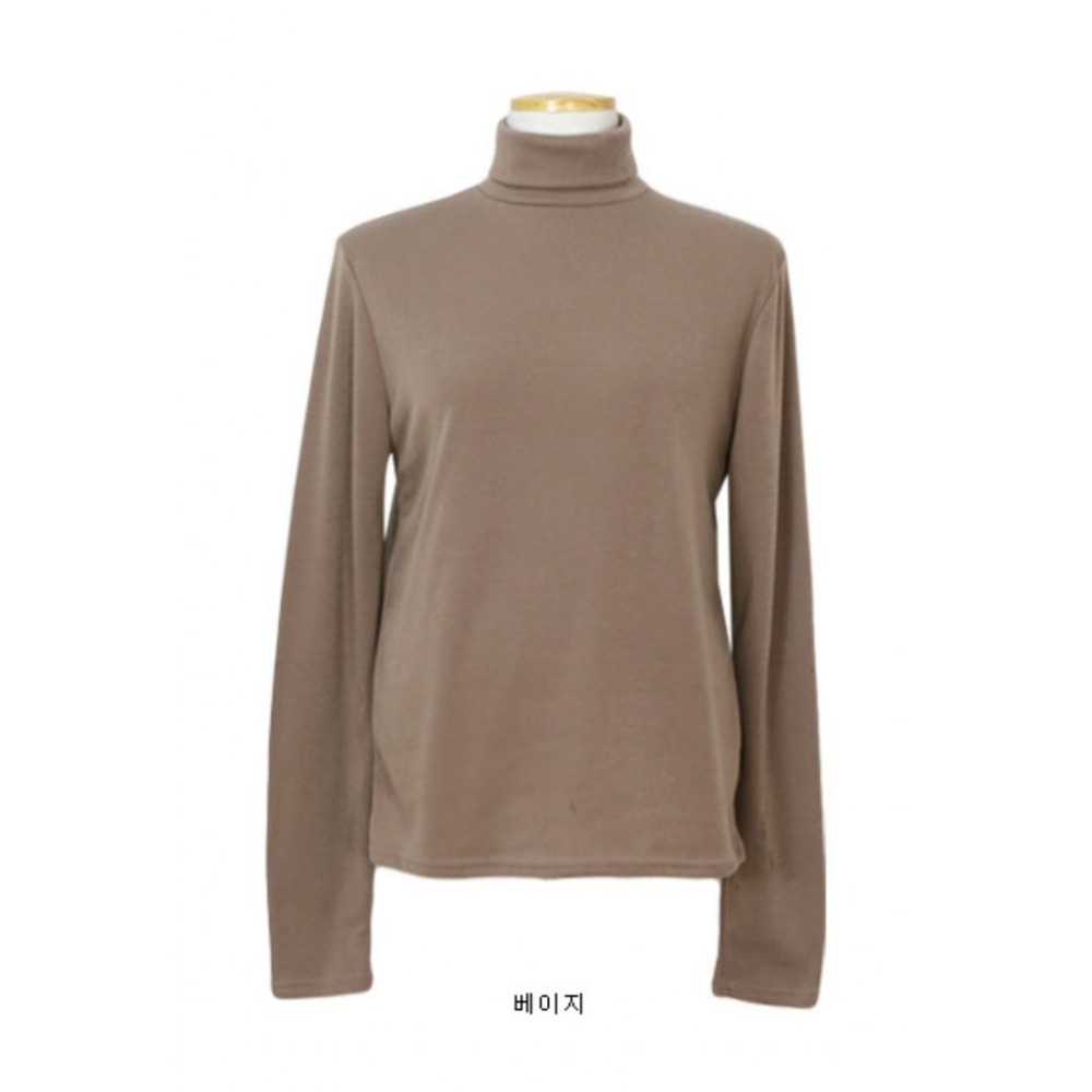 ［韓妞穿搭-現貨/售完不補］🇰🇷 F006 fromgirls自製款 內刷毛高領T 高領上衣 高領 刷毛 內搭 長袖-細節圖8