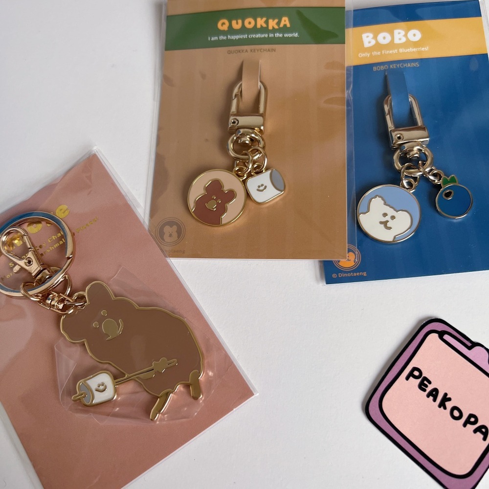 [韓國文創-現貨] 🐻 D001 Dinotaeng 鑰匙圈&耳機保護套-細節圖3