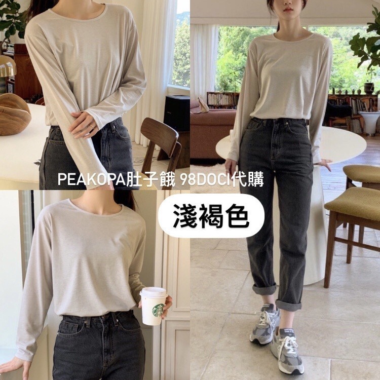🇰🇷［韓妞穿搭-現貨］A053 98度C 每日薄透基本長T 98doci 韓國代買代購-細節圖2