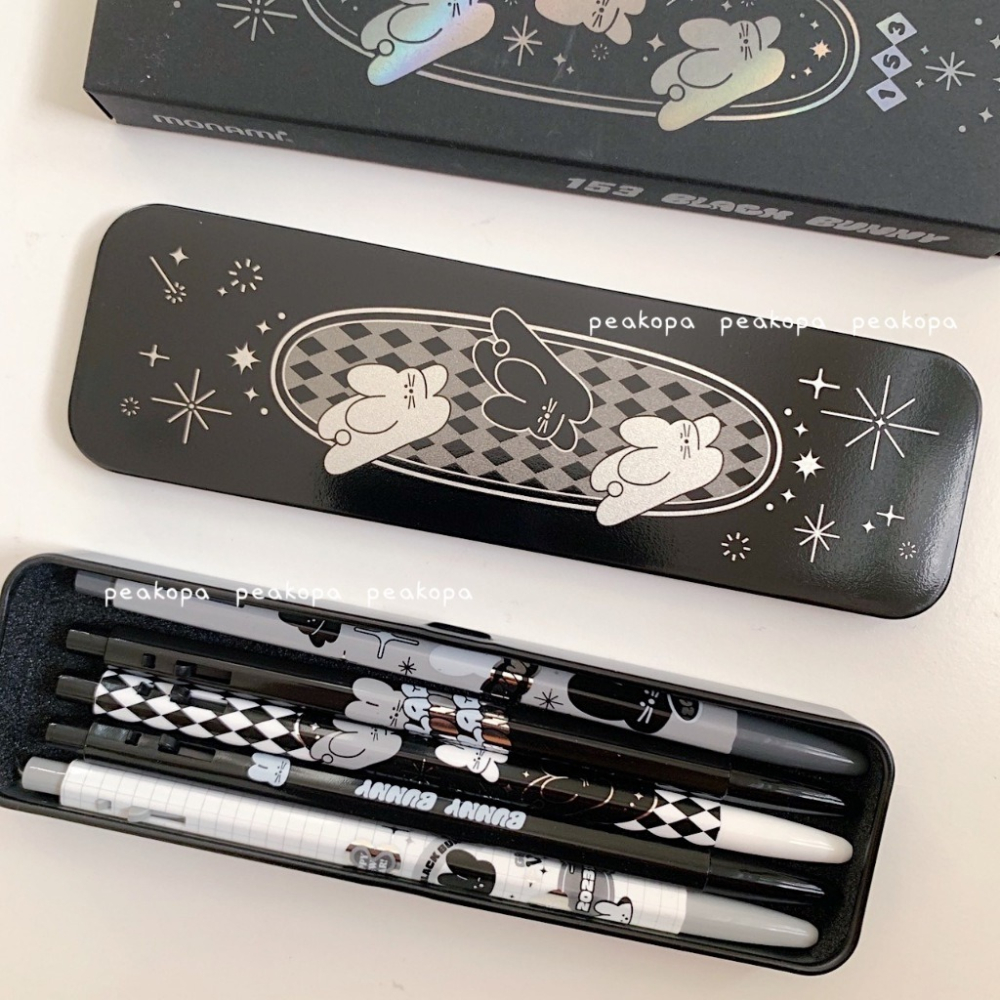 [韓國文創-現貨] 📝 MO03 monami 0.5mm鐵盒組 鉛筆盒 原子筆 monami153筆-細節圖8