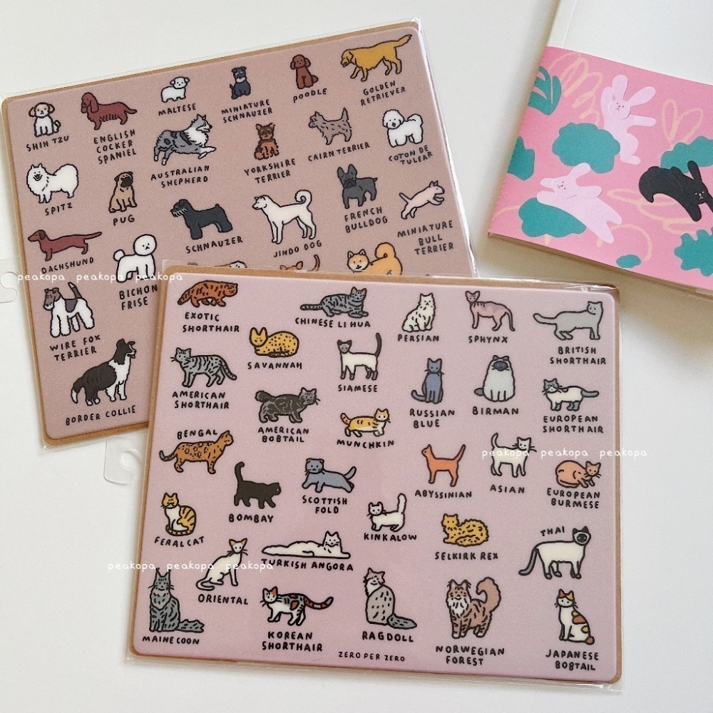 [韓國文創-現貨] 🐈 Zeroperzero 造型滑鼠墊 狗狗 小貓 滑鼠墊 Zero per zero-細節圖2