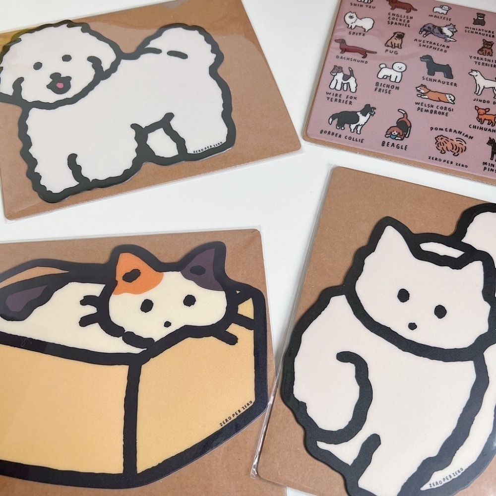 [韓國文創-現貨] 🐈 Zeroperzero 造型滑鼠墊 狗狗 小貓 滑鼠墊 Zero per zero-細節圖6