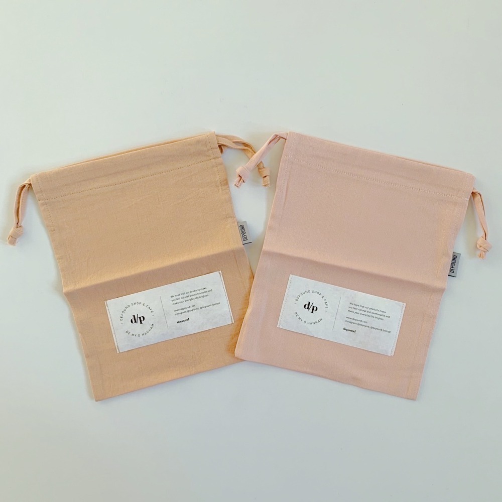 [韓國文創-現貨] 🧡🍑 Depound 束口收納袋-細節圖2