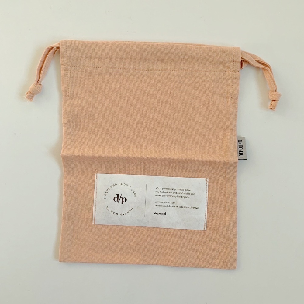 [韓國文創-現貨] 🧡🍑 Depound 束口收納袋-細節圖6