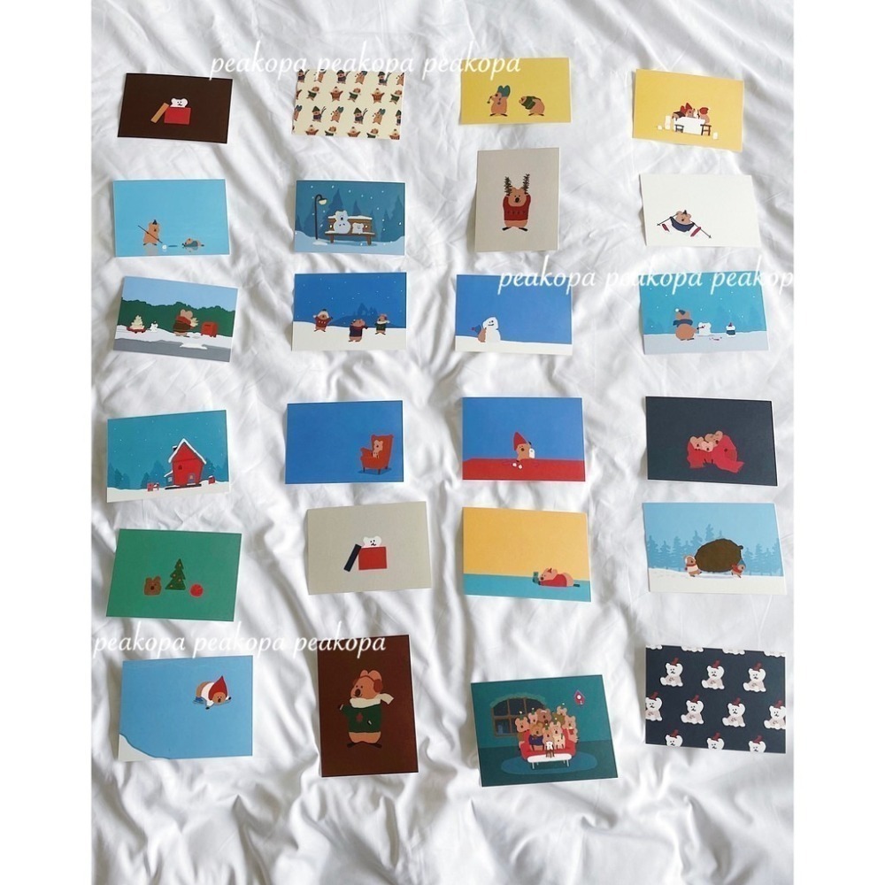 [韓國文創-現貨] ⛄️ Dinotaeng D011 明信片們 明信片 다이노탱 聖誕節 聖誕卡 明信片 短尾矮袋鼠-細節圖3