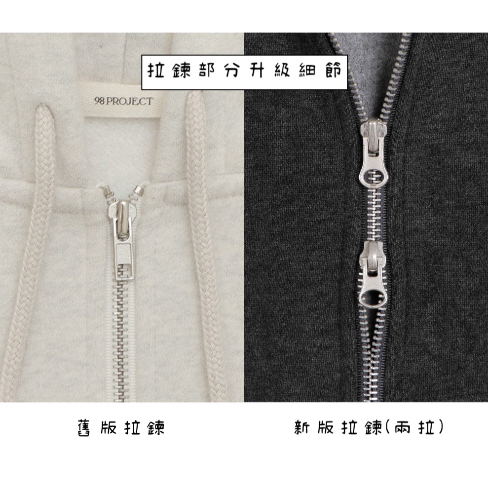 🇰🇷［韓妞穿搭-現貨］A036 98度C 98製作 內刷毛連帽外套 98doci-細節圖3