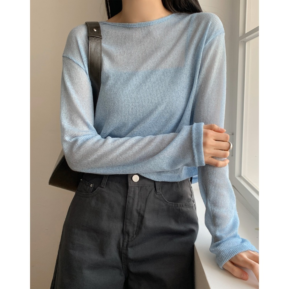 🇰🇷［韓妞穿搭-現貨］A024  98度C 98製作 透膚雙綁帶兩穿亞麻罩衫 蝴蝶結 上衣 罩衫 98doci-細節圖3