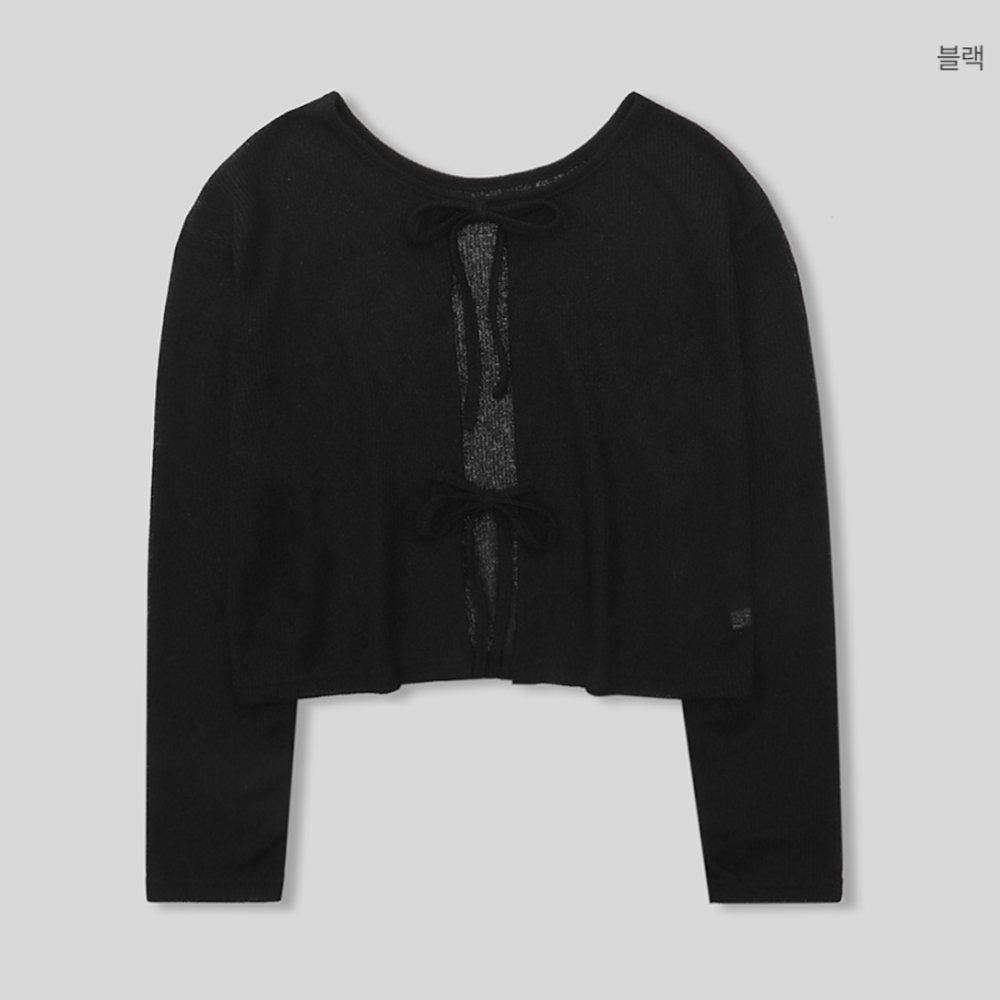 🇰🇷［韓妞穿搭-現貨］A024  98度C 98製作 透膚雙綁帶兩穿亞麻罩衫 蝴蝶結 上衣 罩衫 98doci-規格圖9