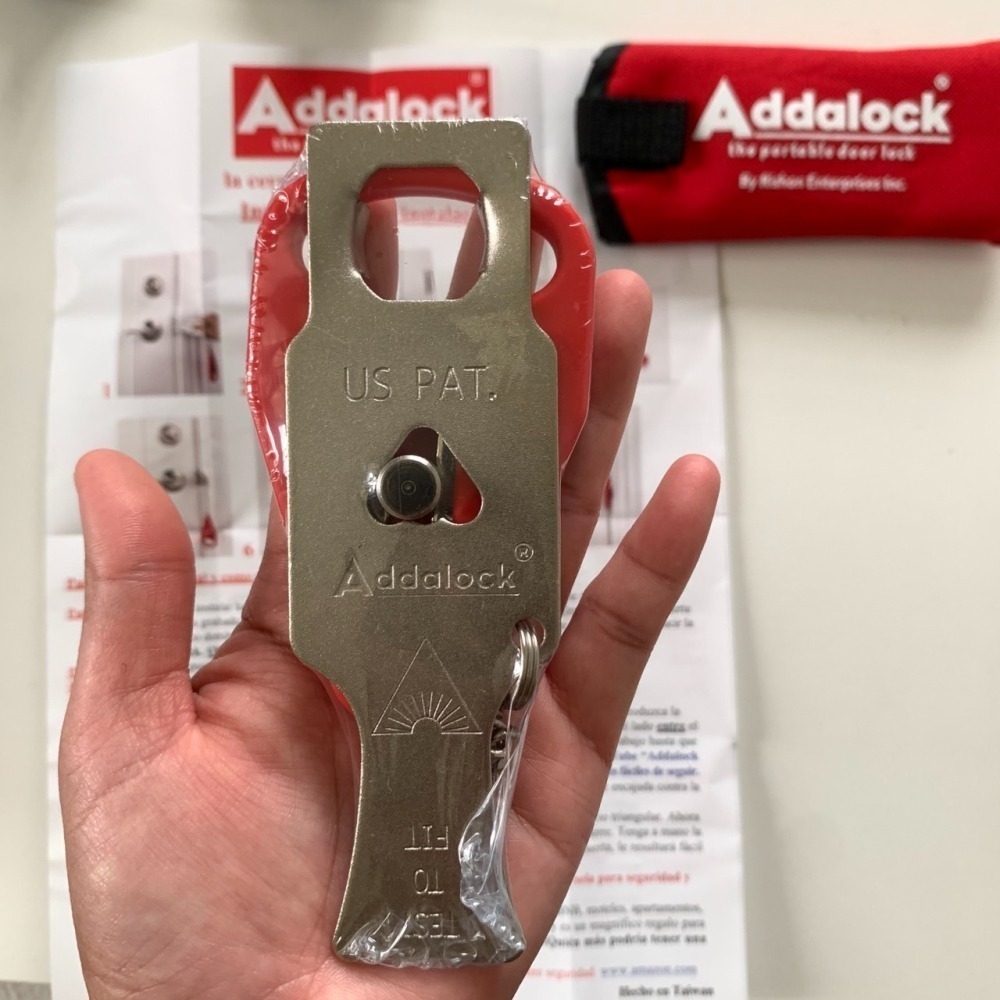［美國選物-現貨］🔒 addalock防盜門擋鎖 安全門扣 飯店安全鎖 門內鎖 獨旅必備 旅遊必備 旅遊鎖 租屋必備-細節圖5