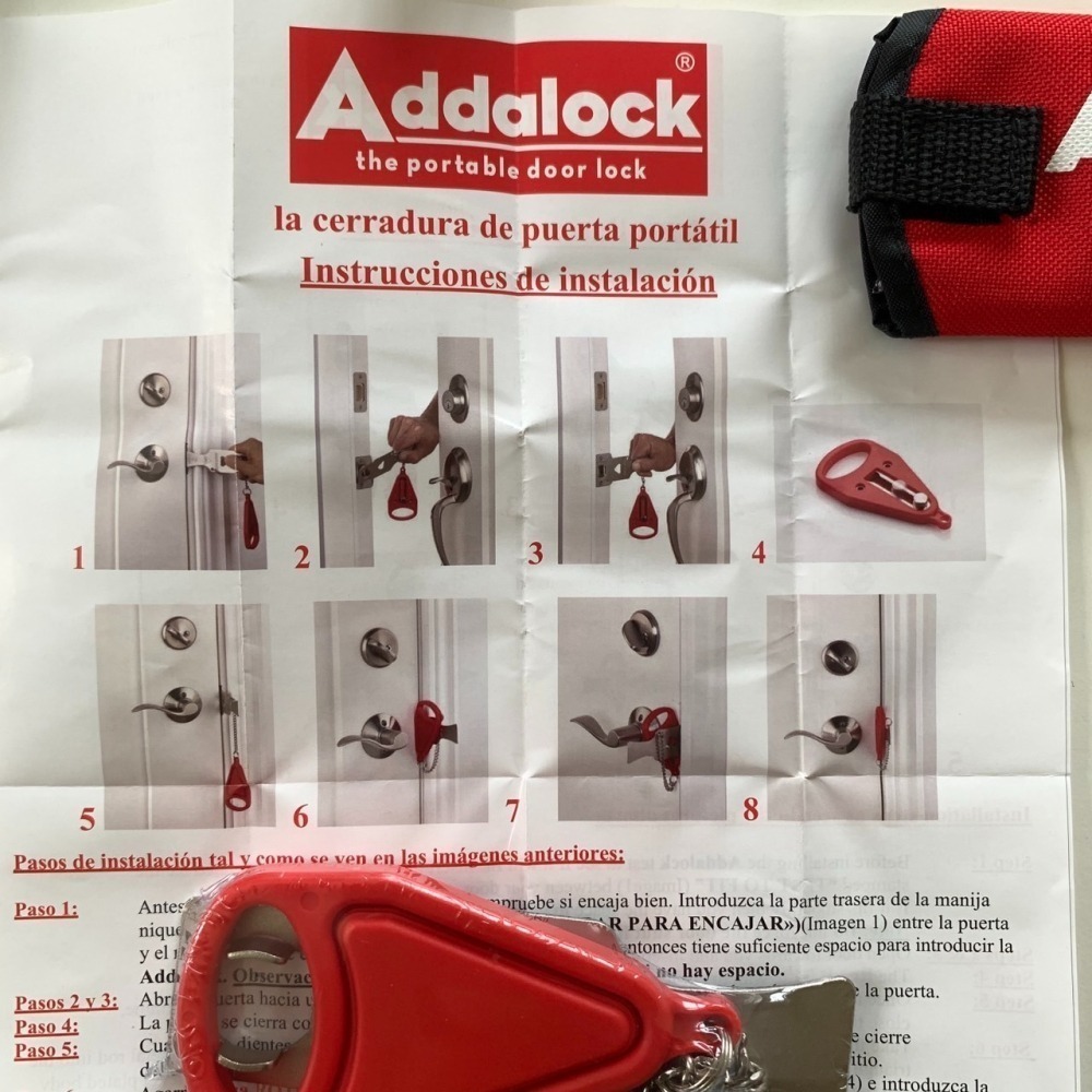 ［美國選物-現貨］🔒 addalock防盜門擋鎖 安全門扣 飯店安全鎖 門內鎖 獨旅必備 旅遊必備 旅遊鎖 租屋必備-細節圖6