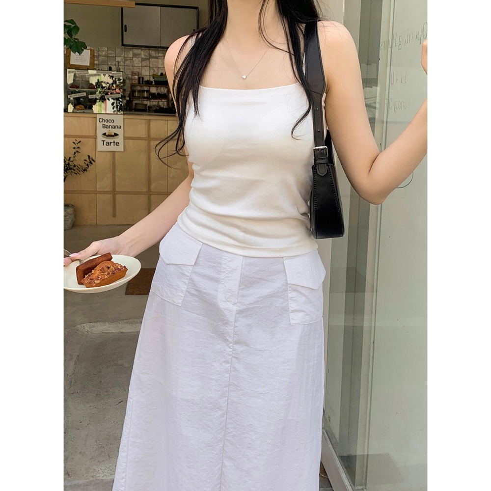 🇰🇷［韓妞穿搭-現貨］A047 98度C Bar細肩帶背心 98doci 背心 細肩 上衣 bar top-細節圖5