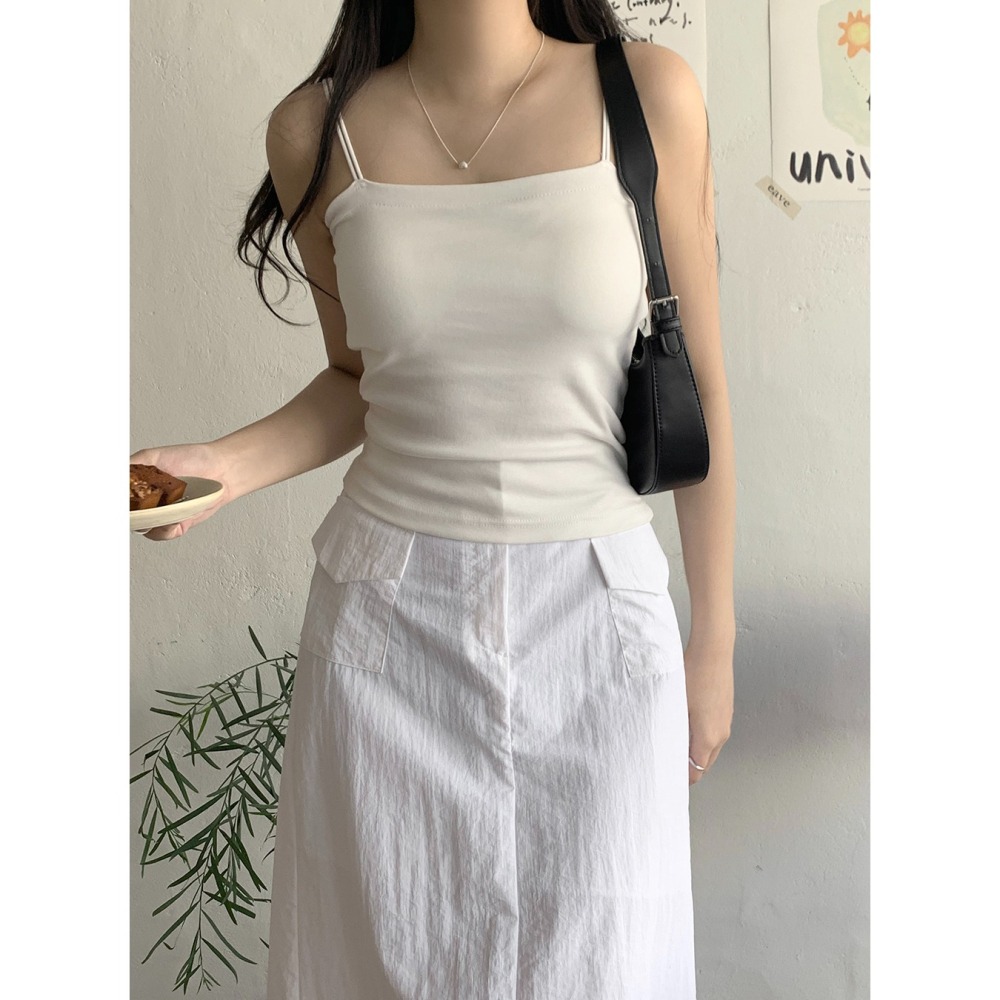 🇰🇷［韓妞穿搭-現貨］A047 98度C Bar細肩帶背心 98doci 背心 細肩 上衣 bar top-細節圖6