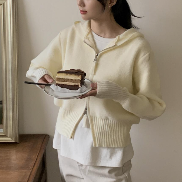 🇰🇷［韓妞穿搭-現貨］ A039 短版連帽外套 98doci 氣質 秋冬穿搭 秋季 外套 連帽外套 短版外套-細節圖5