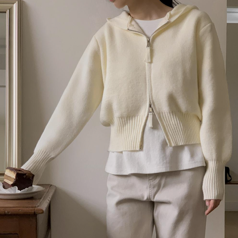 🇰🇷［韓妞穿搭-現貨］ A039 短版連帽外套 98doci 氣質 秋冬穿搭 秋季 外套 連帽外套 短版外套-細節圖6