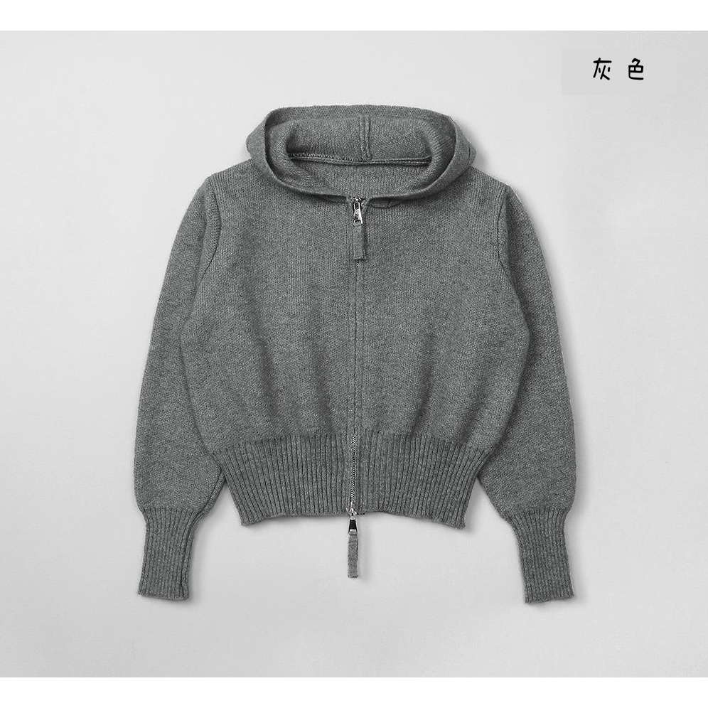 🇰🇷［韓妞穿搭-現貨］ A039 短版連帽外套 98doci 氣質 秋冬穿搭 秋季 外套 連帽外套 短版外套-規格圖6