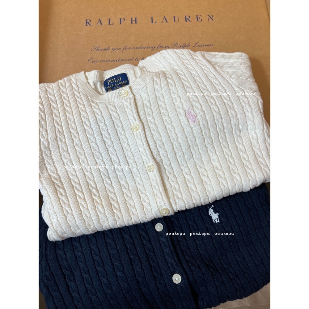 [美國品牌-現貨] 🤍 ARL03 Polo Ralph Lauren  女青年 經典麻花針織外套 針織外套-細節圖7