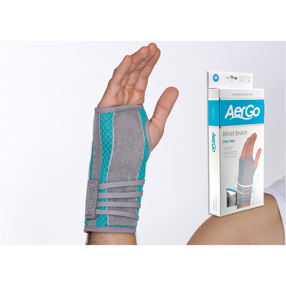 【Aergo】加強型護腕(CPO-7401)(手腕關節保護/鋁合金支撐板/透氣網布設計)-細節圖2