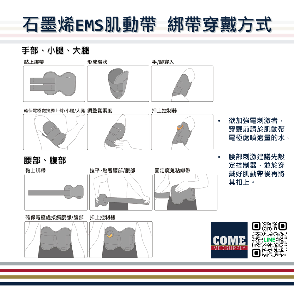 【iQmax】EMS石墨烯肌動帶(肌肉刺激加強訓練復健按摩/EMS健身無線控制器/乾式電極/智慧紡織)-細節圖7