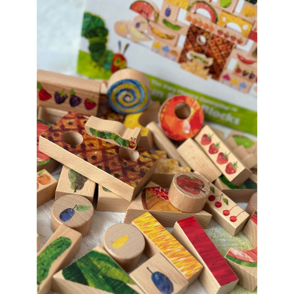 Eric Carle 艾瑞卡爾 《好餓的毛毛蟲》  Fun Food Blocks 食物積木組 🍎🥒🍰-細節圖2