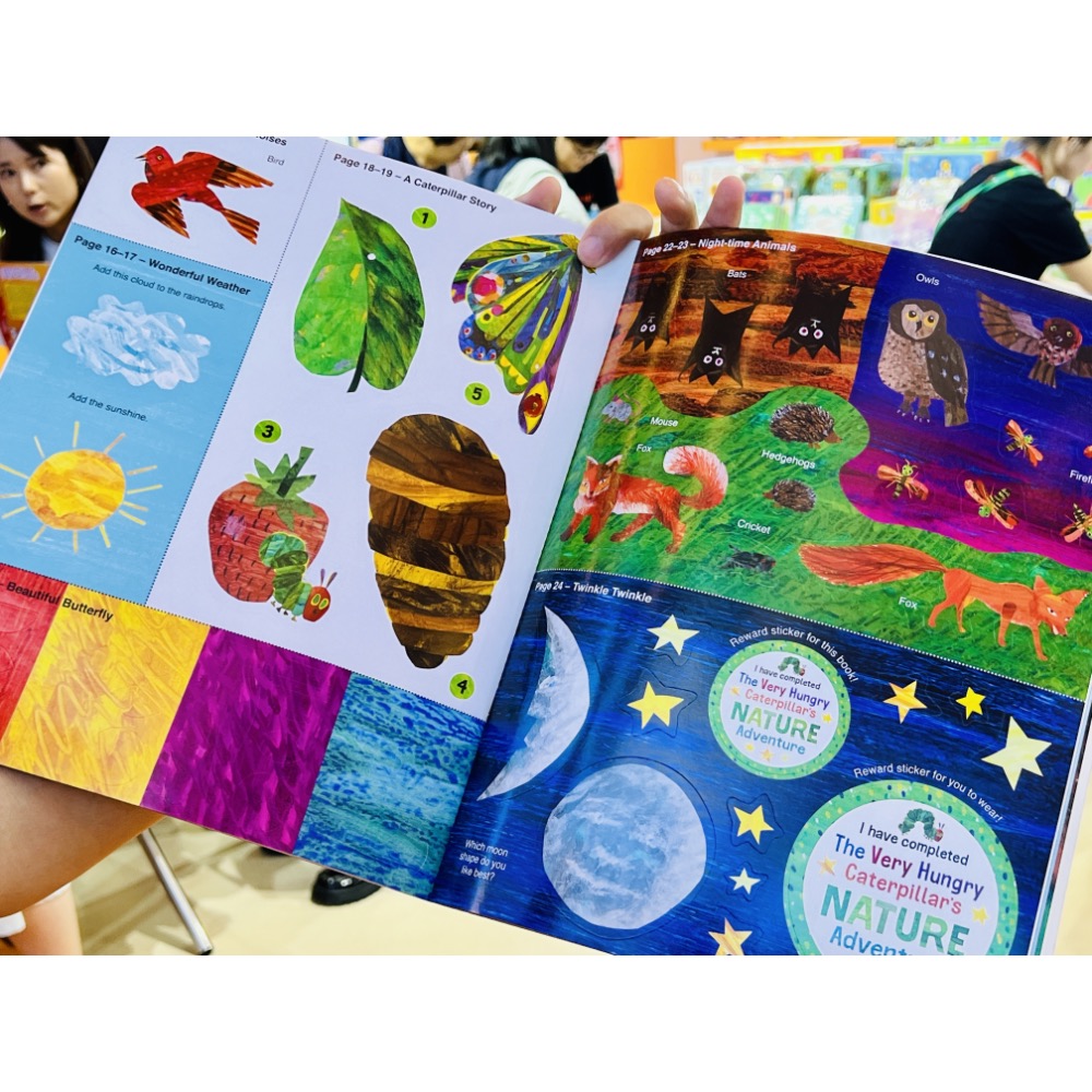 🐛✨ 全新到貨！Eric Carle 艾瑞卡爾《好餓的毛毛蟲》自然貼紙著色本-細節圖7