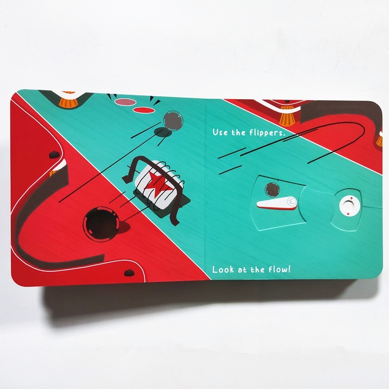 英文硬頁書 PINBALL! 彈球互動抽拉書 低幼 機關書 遊戲書 抽拉書-細節圖3