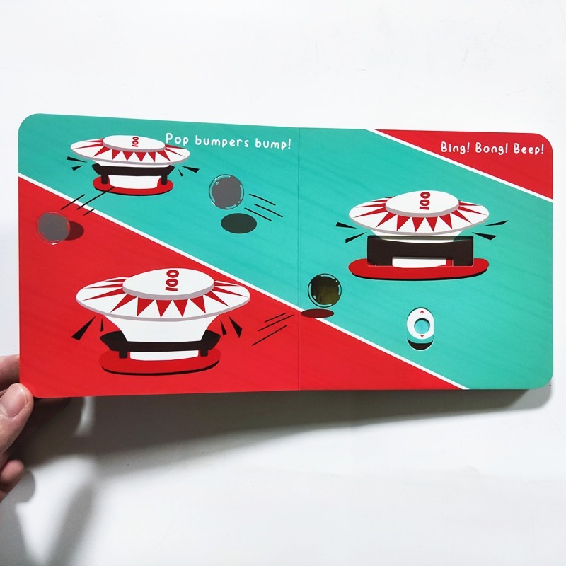 英文硬頁書 PINBALL! 彈球互動抽拉書 低幼 機關書 遊戲書 抽拉書-細節圖4