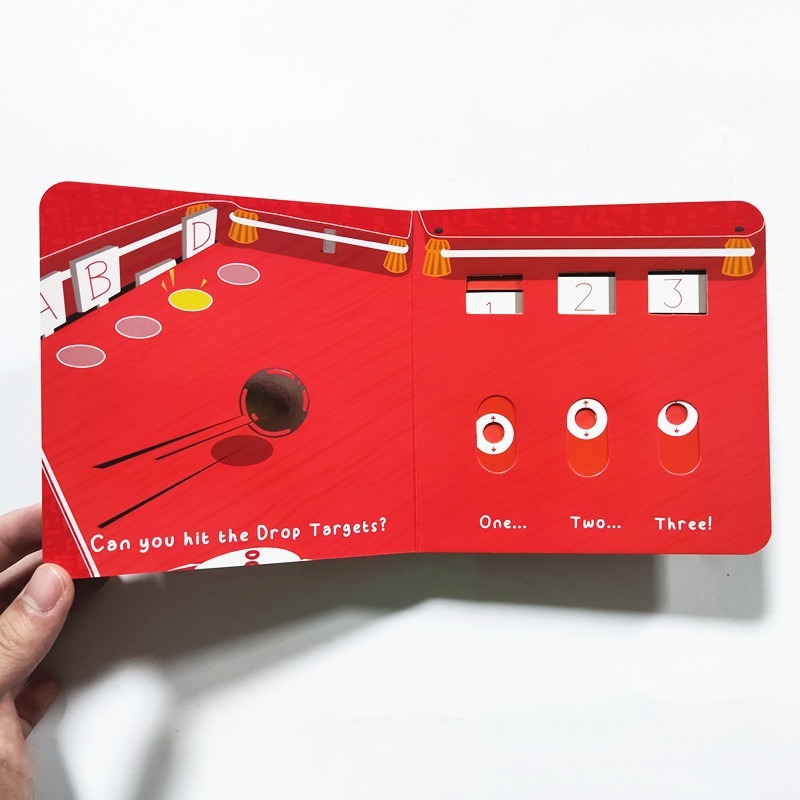 英文硬頁書 PINBALL! 彈球互動抽拉書 低幼 機關書 遊戲書 抽拉書-細節圖5