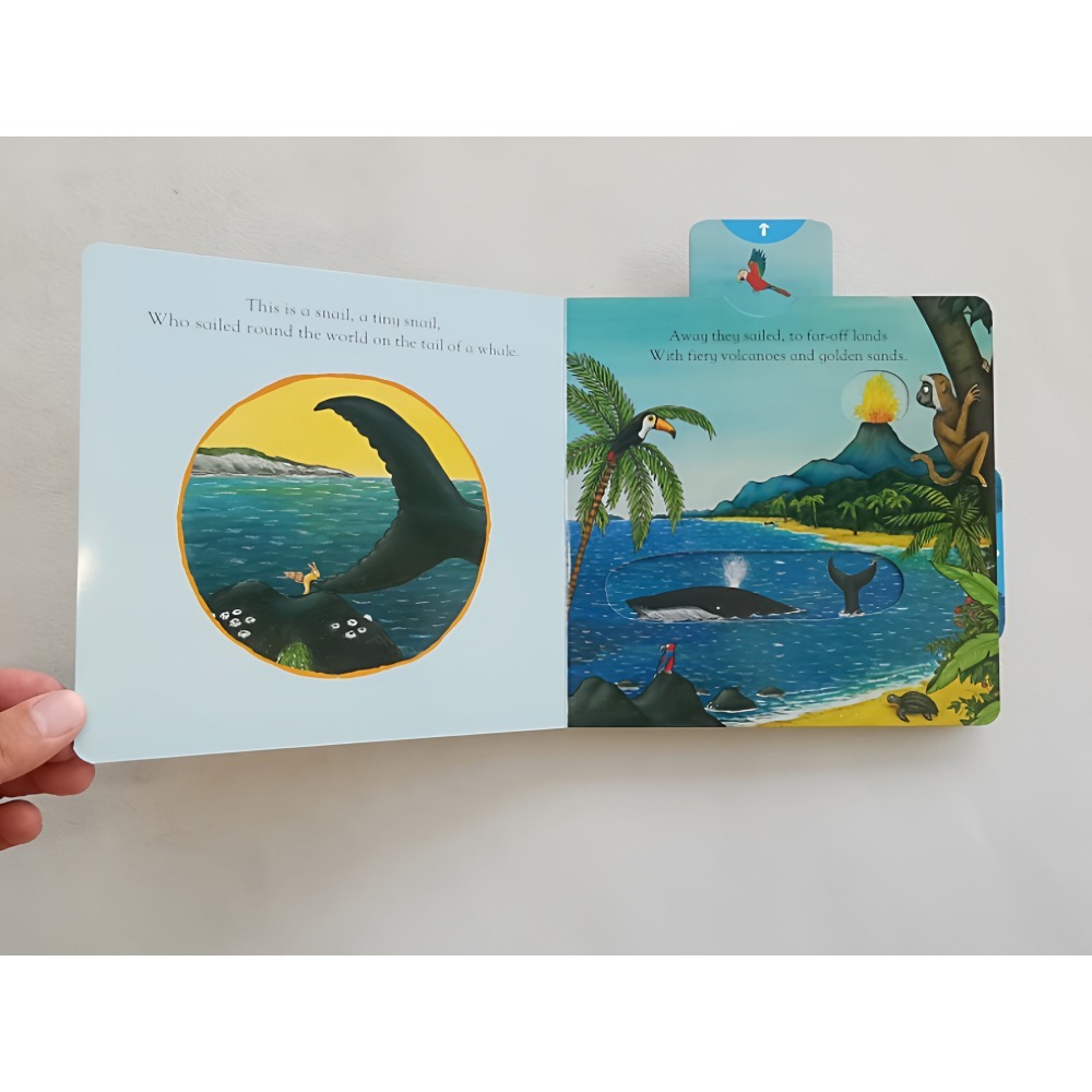 The Snail and the Whale 低幼 Monkey Puzzle 英文硬頁書 抽拉書 轉轉 機關書-細節圖5