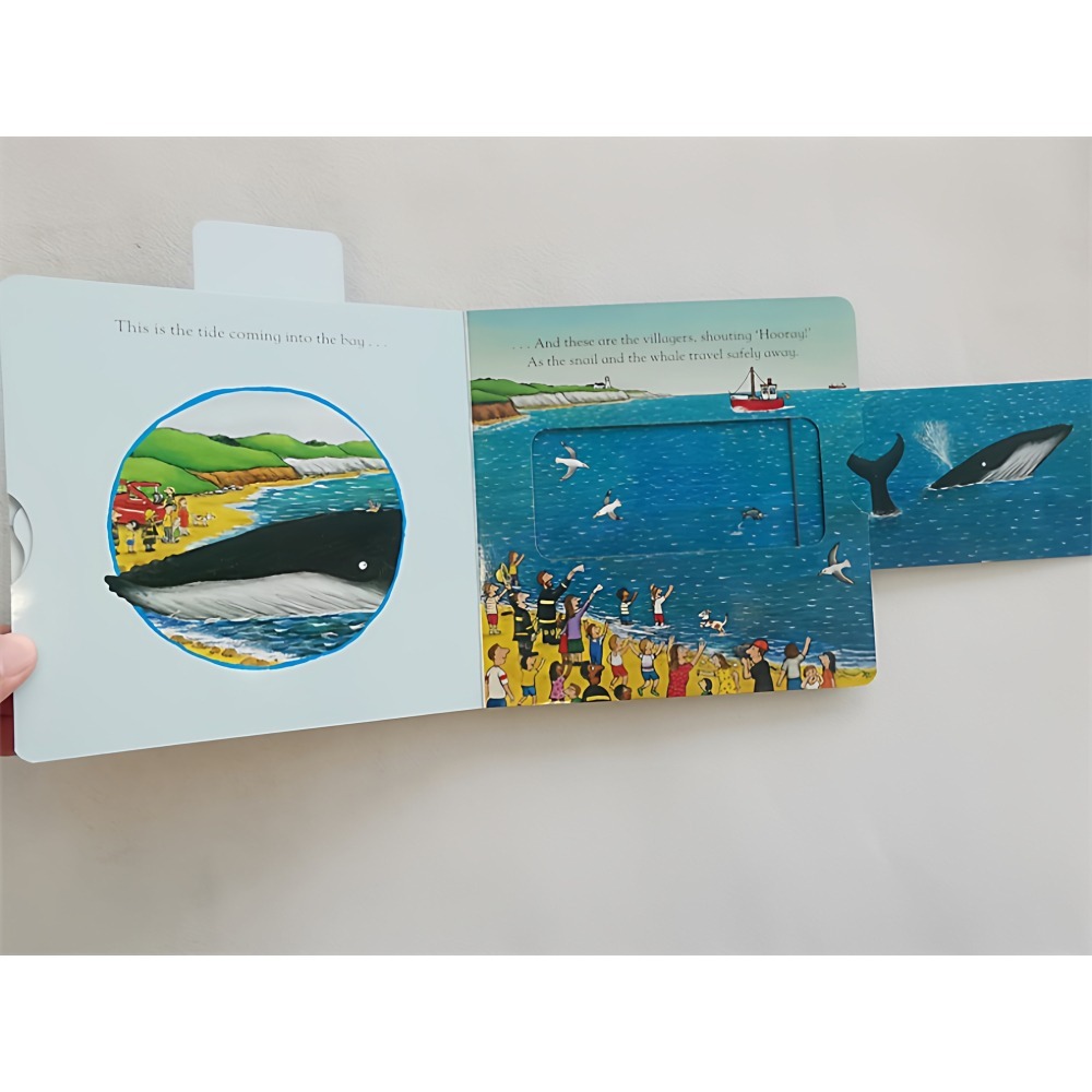 The Snail and the Whale 低幼 Monkey Puzzle 英文硬頁書 抽拉書 轉轉 機關書-細節圖6