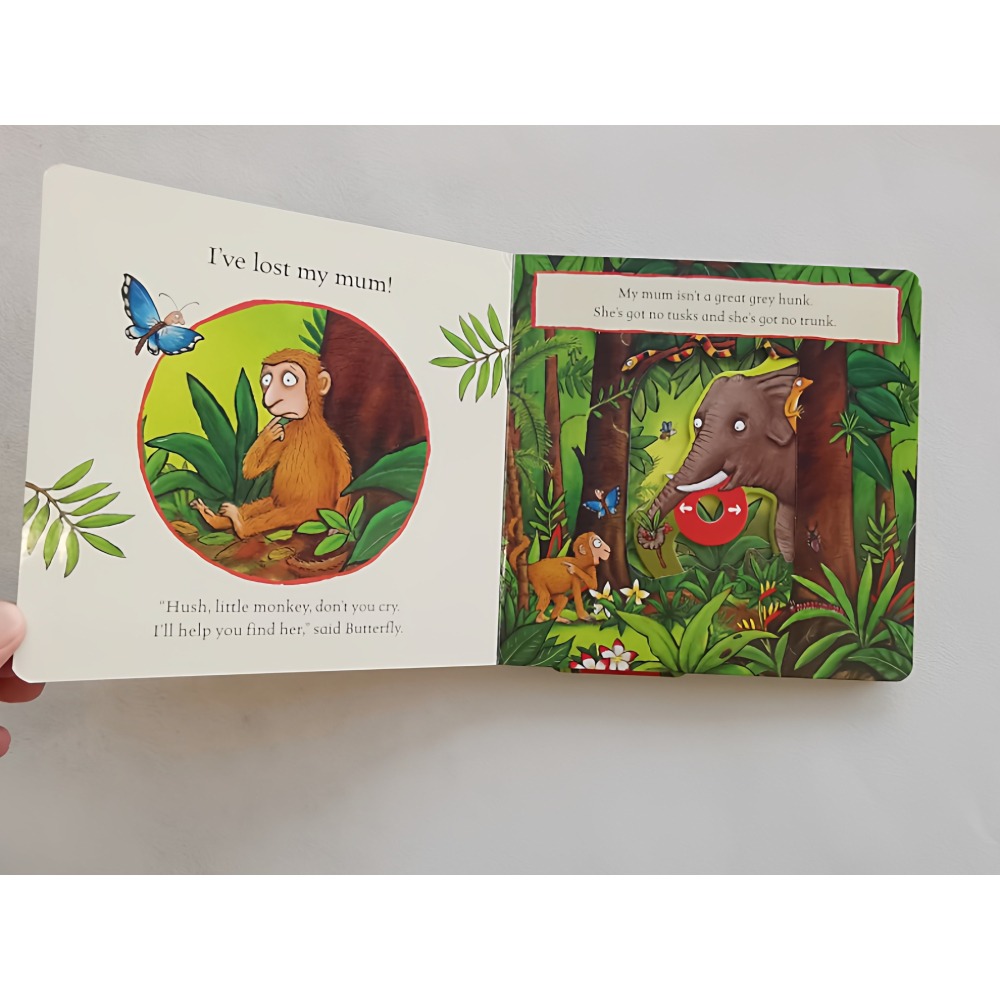 The Snail and the Whale 低幼 Monkey Puzzle 英文硬頁書 抽拉書 轉轉 機關書-細節圖8