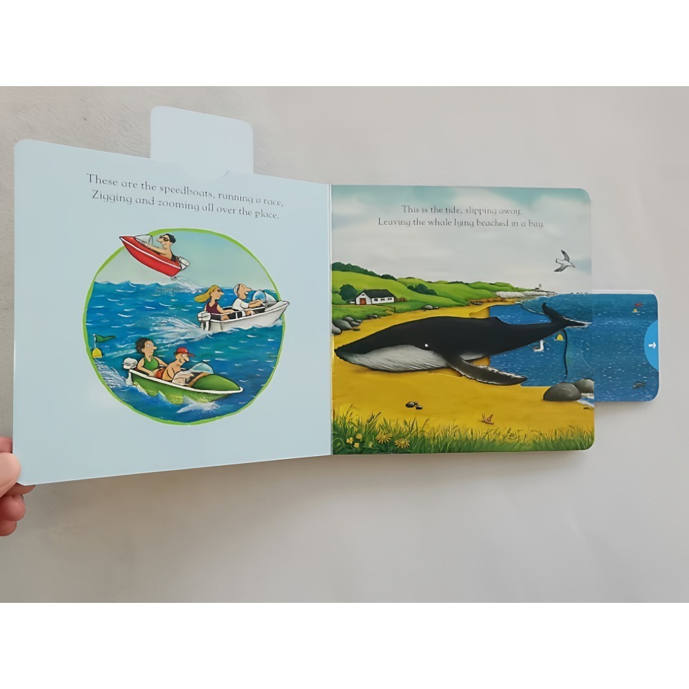 The Snail and the Whale 低幼 Monkey Puzzle 英文硬頁書 抽拉書 轉轉 機關書-細節圖9