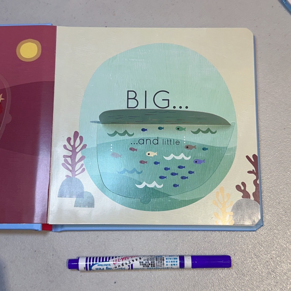 英語啟蒙低幼硬頁書 翻翻書 📘Big and Little: A Book of Animal Opposites-細節圖3